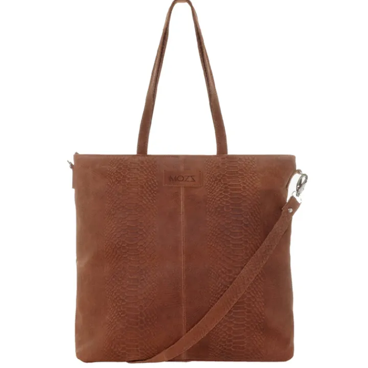 Luiertassen|Damestassen>Mozz Momsbag Snake Shopper cognac