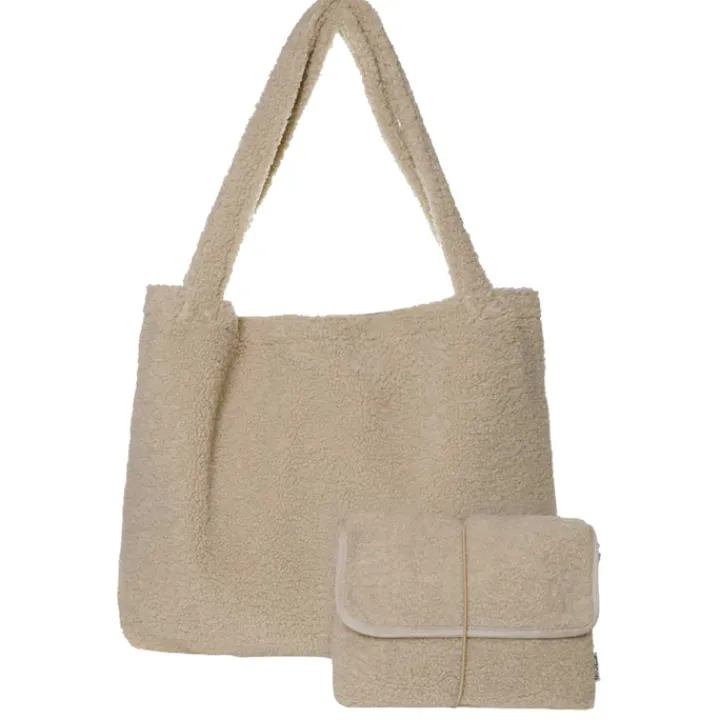 Luiertassen|Damestassen>Mozz Set Teddy Mom Bag - Luieretui ecru