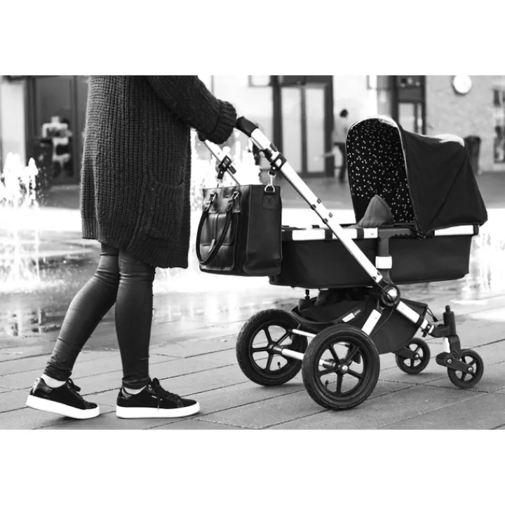 Luiertassen|Damestassen>Mozz Vintage Pretty Pocket Diaper Bag black