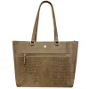 Schoudertassen|Fashion Tassen>MOSZ MÔSZ Viona Croco Laptopbag 15.6" taupe