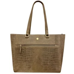 Schoudertassen|Fashion Tassen>MOSZ MÔSZ Viona Croco Laptopbag 15.6" taupe