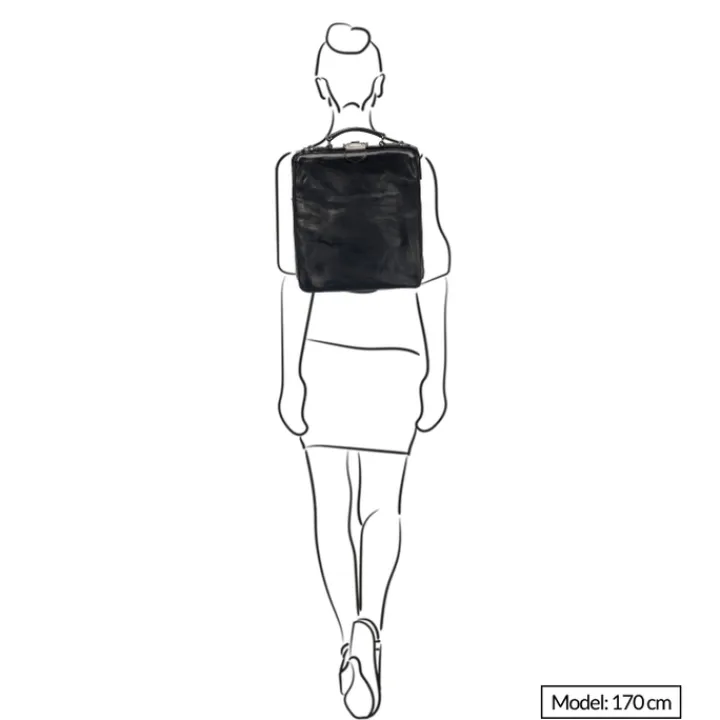 Mini Rugzakken|Kleine Rugzakken>Mutsaers On The Bag Leather Backpack zwart croco