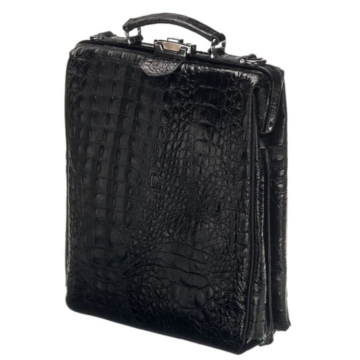 Mini Rugzakken|Kleine Rugzakken>Mutsaers On The Bag Leather Backpack zwart croco