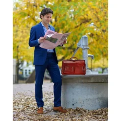 Aktetassen|15 Inch Laptoptassen>Mutsaers The Doctor 15'' Dokterstas cognac