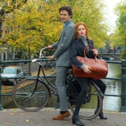 Kleine Reistassen|Handbagage Reistassen>Mutsaers The Traveler cognac