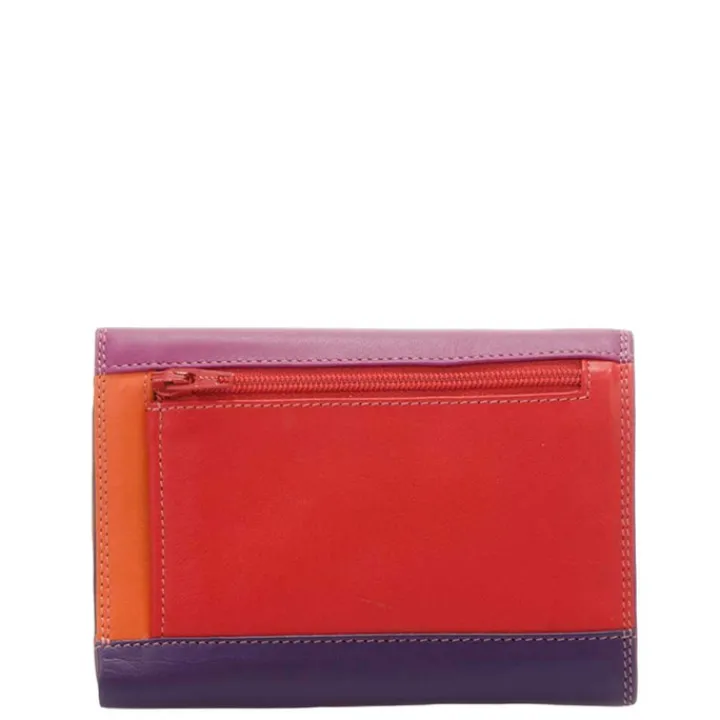 Kleine Portemonnees|Leren Portemonnees>Mywalit Ladies Double Flap Purse Wallet sangria multi