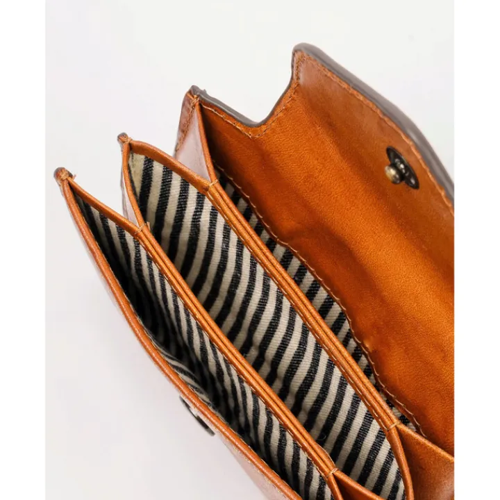 Leren Portemonnees|Dames Portemonnees>O My Bag Harmonica Wallet cognac