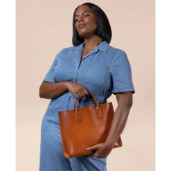 Shoppers|Schoudertassen>O My Bag Jackie cognac