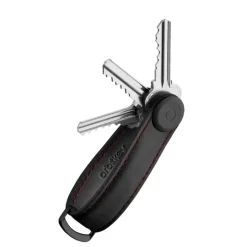 Sleutelhouders|Sleutelhouders>Orbitkey Crazy Horse Leather Key Organiser obsidian black/red