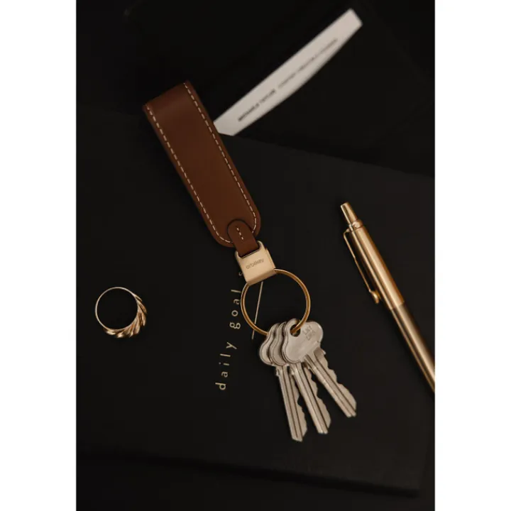 Sleutelhouders|Sleutelhouders>Orbitkey Loop Keychain Leather caramel