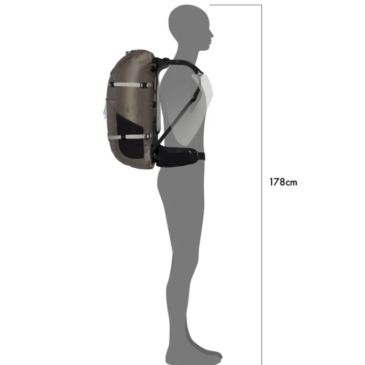 Wintersport Rugzakken|Wandelrugzakken>Ortlieb Atrack 35 L Daypack dark sand