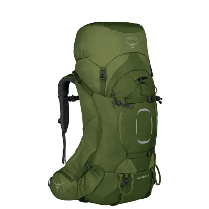 Grote Rugzakken|Trekking Rugzakken>Osprey Aether 55 Backpack L/XL mustard green