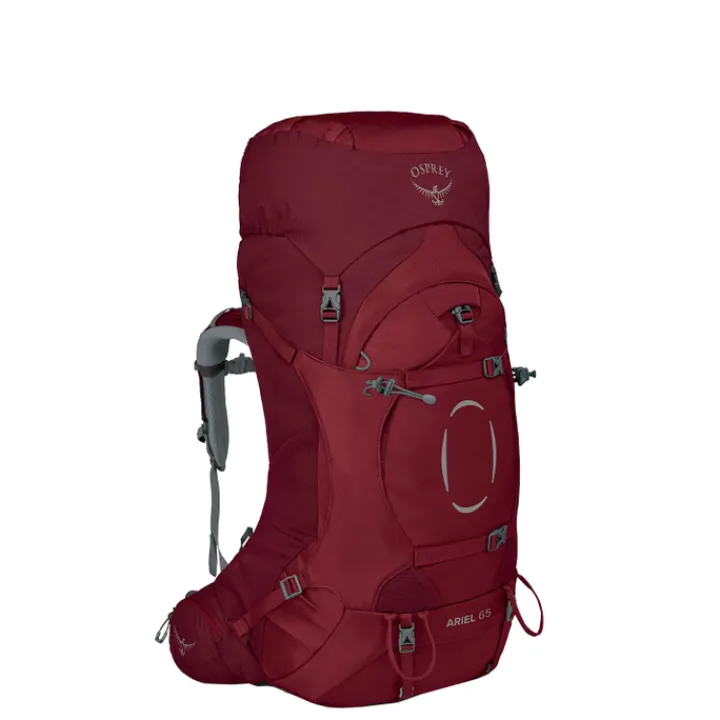 Grote Rugzakken|Trekking Rugzakken>Osprey Ariel 65 Womens Backpack M/L claret red