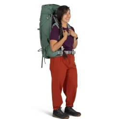 Grote Rugzakken|Trekking Rugzakken>Osprey Ariel 55 Womens Backpack M/L koseret green