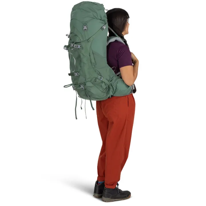 Grote Rugzakken|Trekking Rugzakken>Osprey Ariel 55 Womens Backpack M/L koseret green