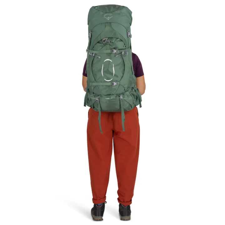 Grote Rugzakken|Trekking Rugzakken>Osprey Ariel 55 Womens Backpack M/L koseret green