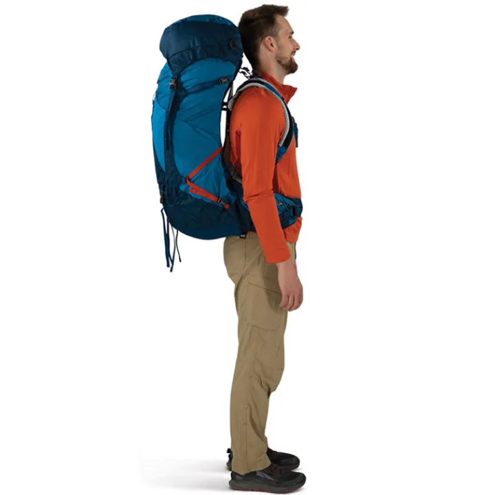 Grote Rugzakken|Trekking Rugzakken>Osprey Atmos AG LT 65 L/XL night shift/scoria blue