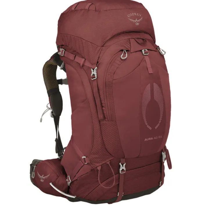 Grote Rugzakken|Trekking Rugzakken>Osprey Aura AG 65 WM/L berry sorbet red