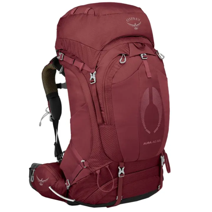 Grote Rugzakken|Trekking Rugzakken>Osprey Aura AG 65 WXS/S berry sorbet red