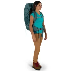 Grote Rugzakken|Trekking Rugzakken>Osprey Renn 50 Women's cascade blue/melon orange