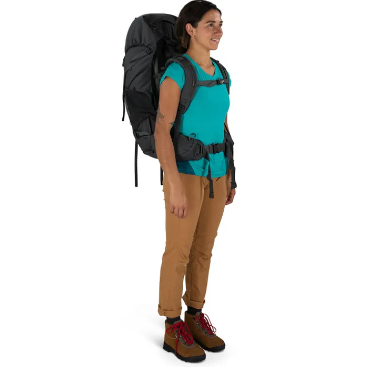 Grote Rugzakken|Trekking Rugzakken>Osprey Renn 50 Women's dark charcoal/gray wolf