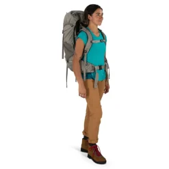 Grote Rugzakken|Trekking Rugzakken>Osprey Renn 50 Women's pediment grey/linen tan