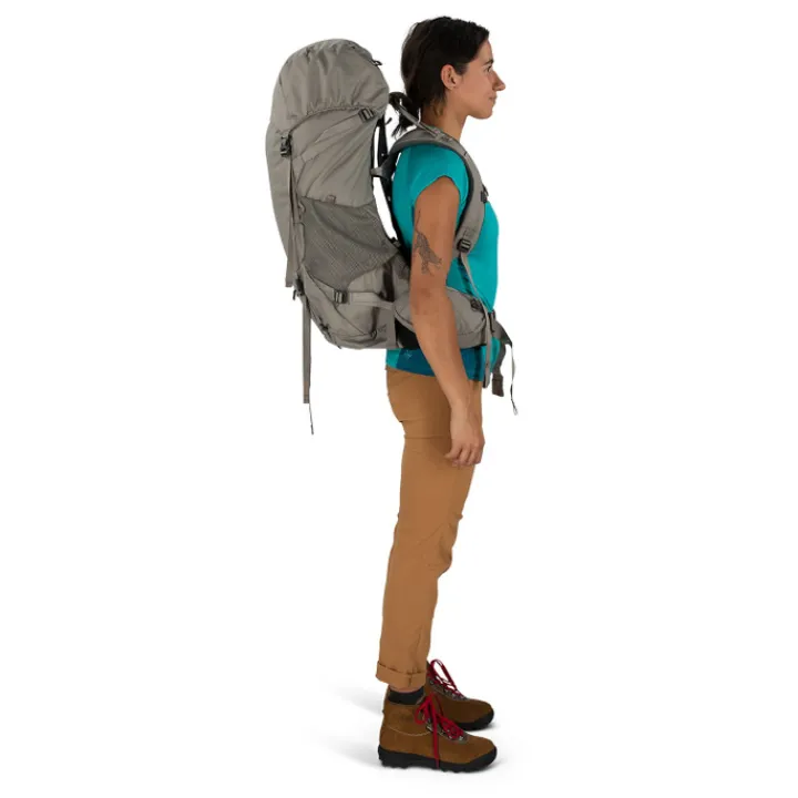 Grote Rugzakken|Trekking Rugzakken>Osprey Renn 50 Women's pediment grey/linen tan