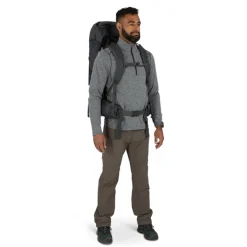 Grote Rugzakken|Trekking Rugzakken>Osprey Rook 50 dark charcoal/silver lining