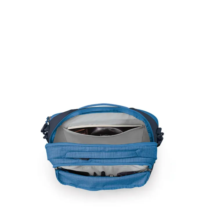 Kleine Reistassen|Handbagage Reistassen>Osprey Transporter Carryon Boarding Bag blue flame-scoria blue
