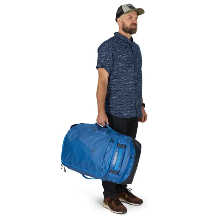 Heren Reistassen|Dames Reistassen>Osprey Transporter Squffel 70 blue flame-scoria blue