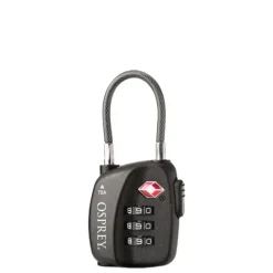 Koffersloten>Osprey TSA 3 Dial Cable Lock black