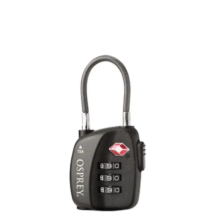 Koffersloten>Osprey TSA 3 Dial Cable Lock black