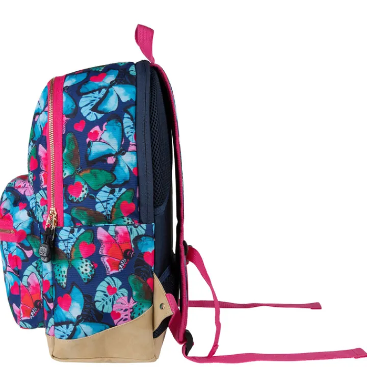 Peuter Rugzakken|Meisjesrugzakken>Pick & Pack Beautiful Butterfly Backpack L navy
