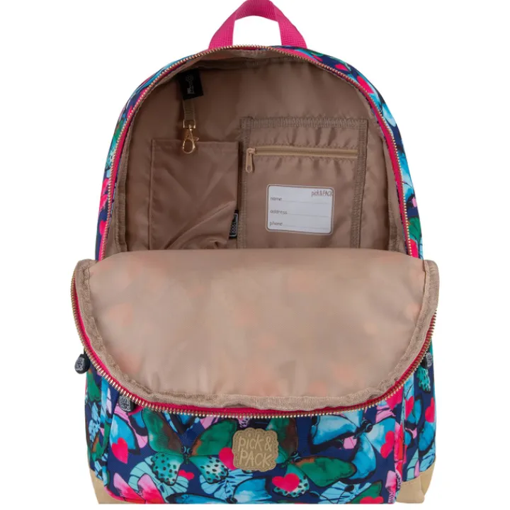 Peuter Rugzakken|Meisjesrugzakken>Pick & Pack Beautiful Butterfly Backpack L navy