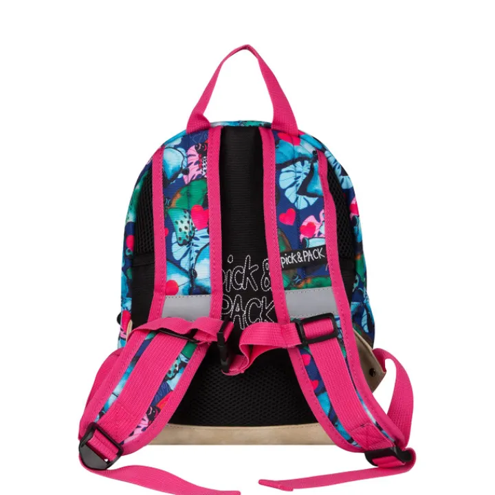 Peuter Rugzakken|Meisjesrugzakken>Pick & Pack Beautiful Butterfly Backpack S navy