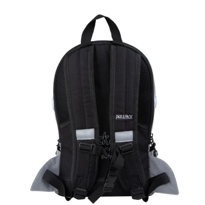 Peuter Rugzakken|Kinderrugzakken>Pick & Pack Shark Shape Backpack M visible grey