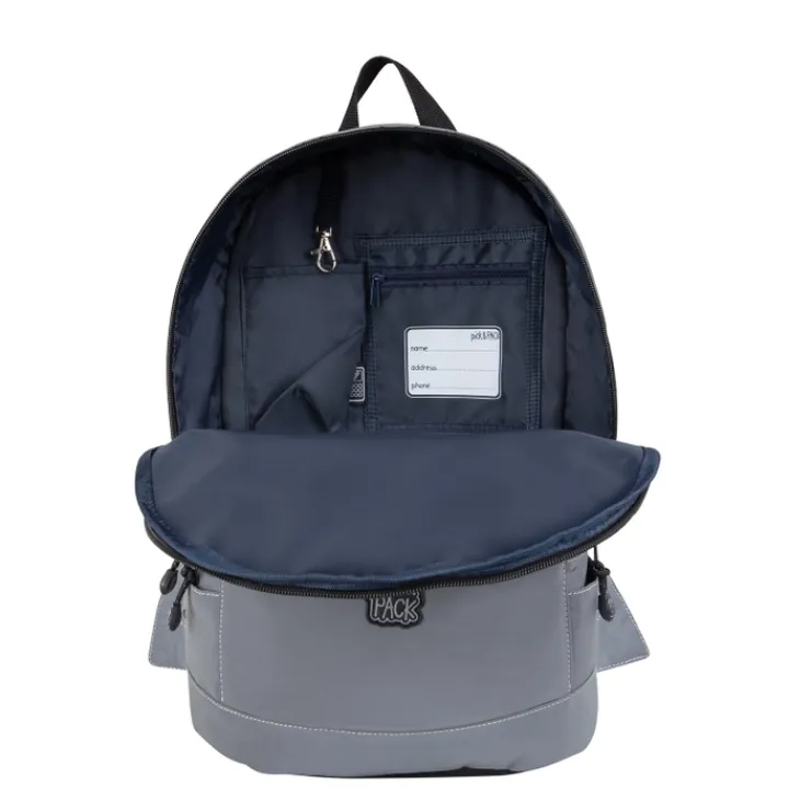 Peuter Rugzakken|Kinderrugzakken>Pick & Pack Shark Shape Backpack M visible grey