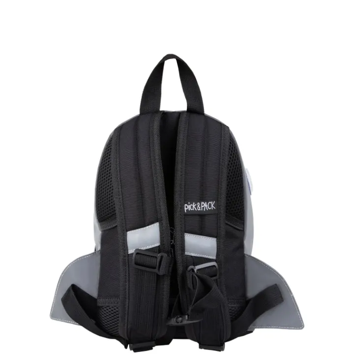 Peuter Rugzakken|Kinderrugzakken>Pick & Pack Shark Shape Backpack S visible grey