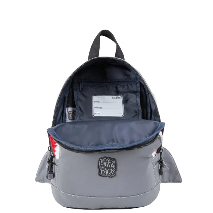 Peuter Rugzakken|Kinderrugzakken>Pick & Pack Shark Shape Backpack S visible grey