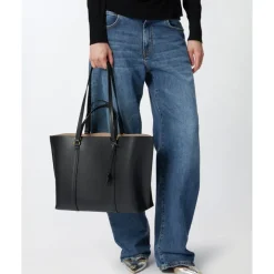 Schoudertassen|Handtassen>Pinko Carrie Shopper Big Pelle Botta black