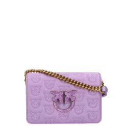 Schoudertassen|Crossbody>Pinko Love Click Mini Chevron purple tulip
