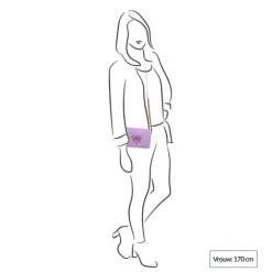 Schoudertassen|Crossbody>Pinko Love Click Mini Chevron purple tulip