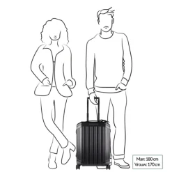 Ryanair Trolleys|Handbagage Trolleys>Piquadro Alu Slim 4 Wheel Cabin Trolley black