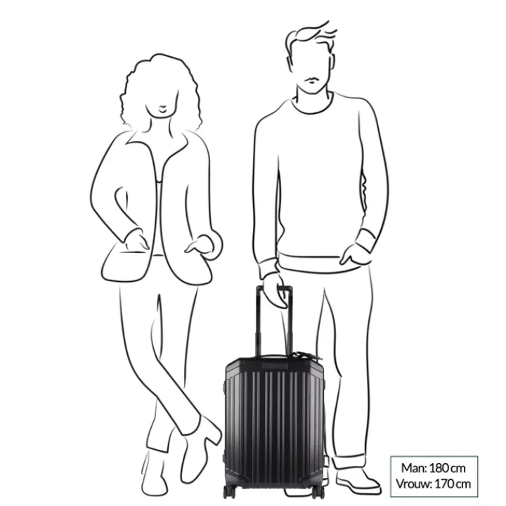 Ryanair Trolleys|Handbagage Trolleys>Piquadro Alu Slim 4 Wheel Cabin Trolley black