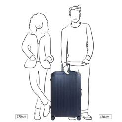 Harde Koffers|Reiskoffers>Piquadro ALU-B2 Large Trolley 79 blue