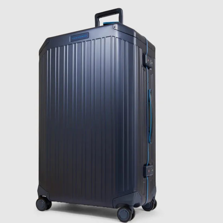 Harde Koffers|Reiskoffers>Piquadro ALU-B2 Large Trolley 79 blue