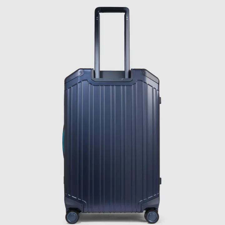 Harde Koffers|Reiskoffers>Piquadro ALU-B2 Medium Trolley 69 blue