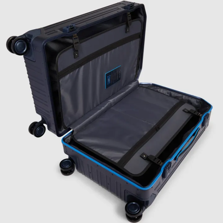 Harde Koffers|Reiskoffers>Piquadro ALU-B2 Medium Trolley 69 blue
