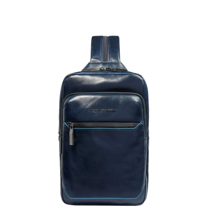 Sling Bags|Herentassen>Piquadro B2 Mono Slingbag blue