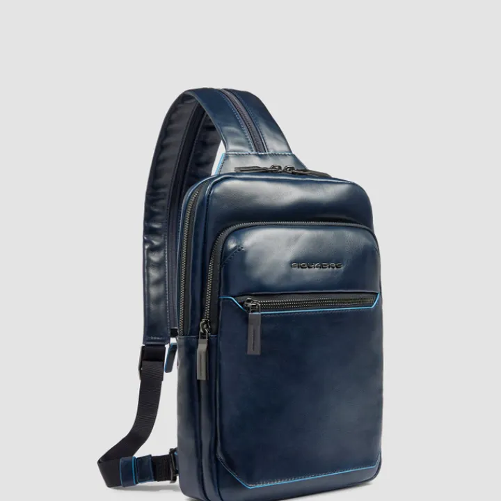Sling Bags|Herentassen>Piquadro B2 Mono Slingbag blue